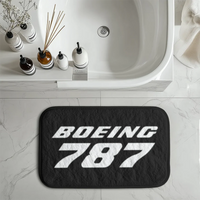 Thumbnail for Boeing 787 & Text aviation design on soft absorbent fabric with non-slip backing bath mat.
