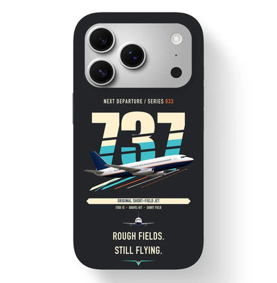 Boeing 737-200 design on black magsafe iphone case