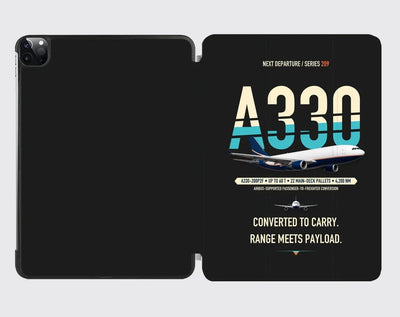 Airbus A330-200P2F design on black ipad tablet case