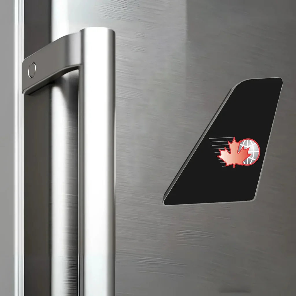 Cargojet aviation design tail magnet in 3D metal with magnetic back.