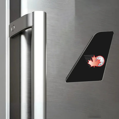 Cargojet aviation design tail magnet in 3D metal with magnetic back.