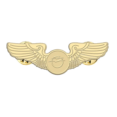 Aegean Airlines aviation hollow pin in polished alloy.