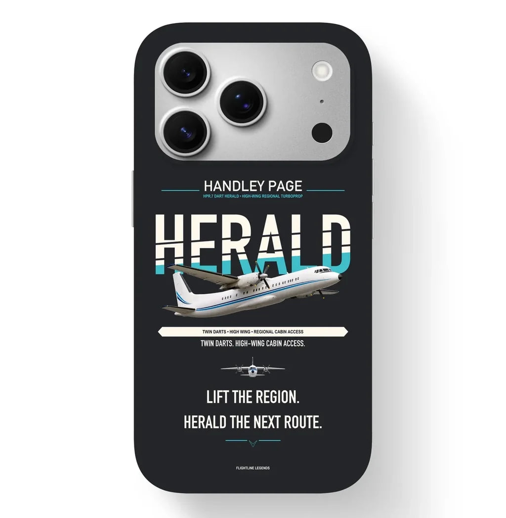 Handley Page HPR.7 Dart Herald Case design on black iphone case