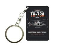 Thumbnail for Leonardo TH-73A Thrasher design on black designed key chain, double-side print
