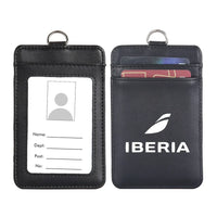 Thumbnail for Iberia Airlines aviation design ID card holder, faux leather construction.