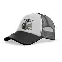 Thumbnail for Boeing 747 & GENX Engine aviation embroidery on mesh-back cotton trucker cap.