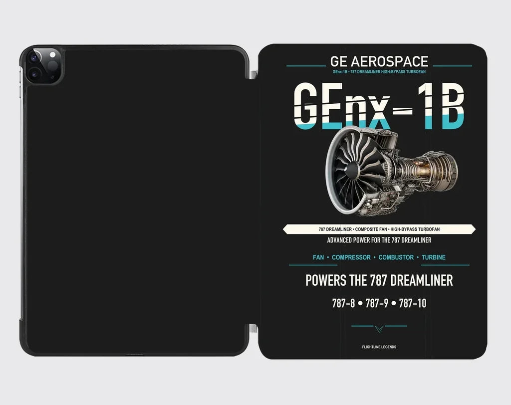 GEnx-1B design on black ipad tablet case