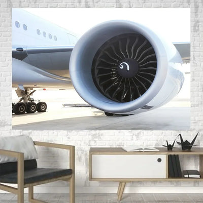 Close Up to Boeing 777 Engine canvas - 1 Piece
