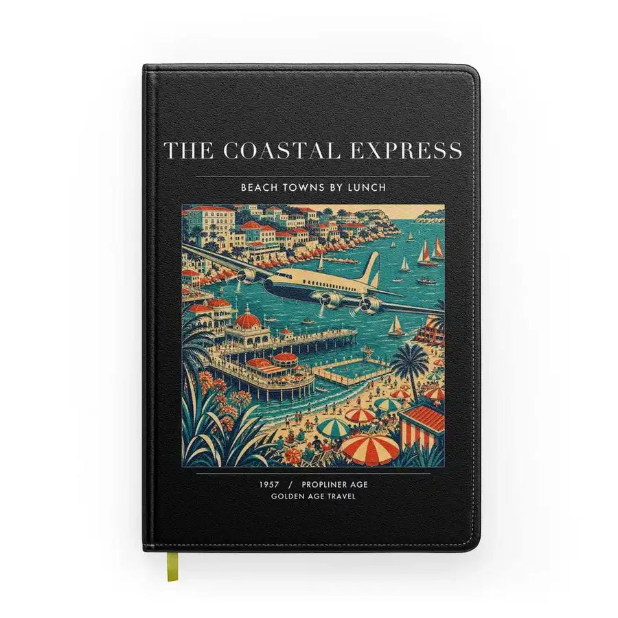 VINTAGE G4096 - The Coastal Express - Designed Notebooks design on black