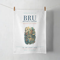 Thumbnail for Brussels Airport (BRU) design on white towel