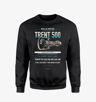 TRENT 500 design on black sweatshirt