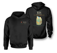 Thumbnail for Rishiri Airport (RIS) design on black double-side hoodie