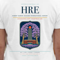 Thumbnail for Robert Gabriel Mugabe International Airport (HRE) double-side t-shirt design close-up cover