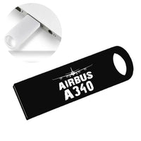 Thumbnail for Airbus A340 & Plane aviation design on durable waterproof casing waterproof USB device.