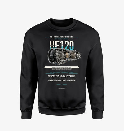 HF120 design on black sweatshirt