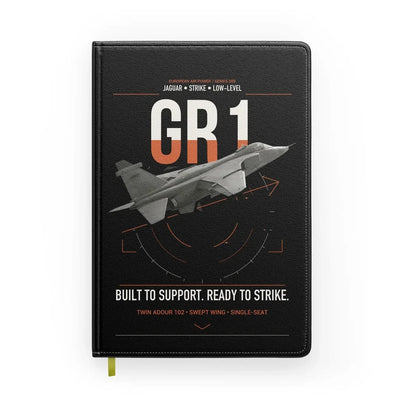 SEPECAT Jaguar GR1 design on black notebook