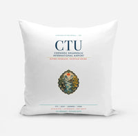 Thumbnail for Chengdu Shuangliu International Airport (CTU) design on white pillow