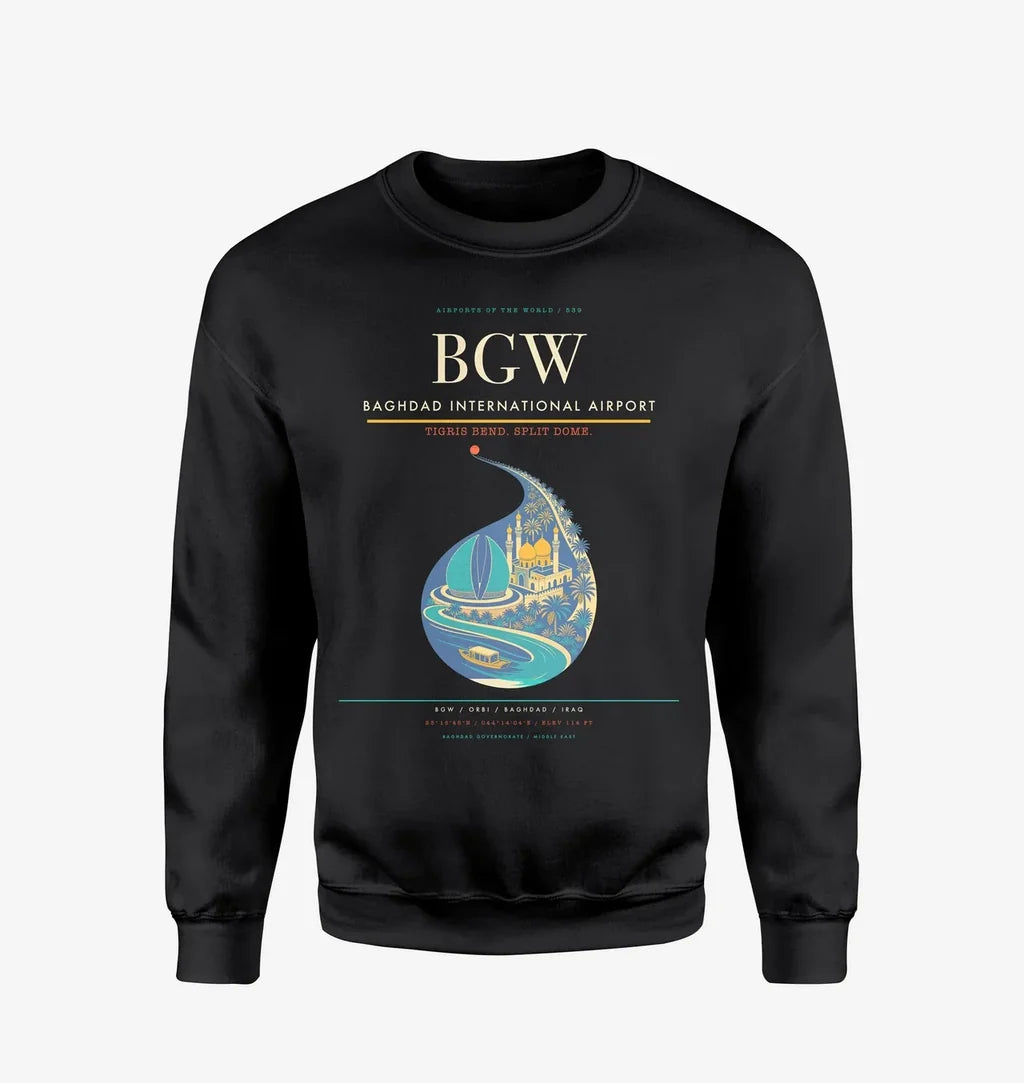 Baghdad International Airport BGW Sweatshirt - Black