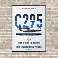 Thumbnail for Airbus C295 SIGINT vertical canvas print - framed - white background