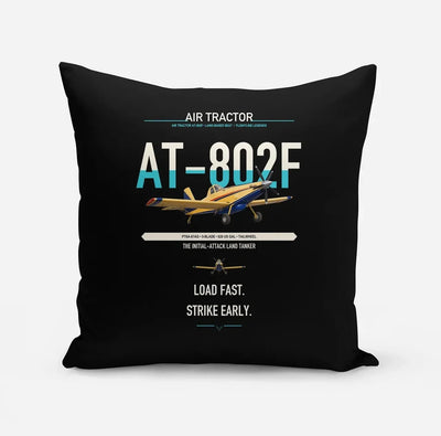 Air Tractor AT-802F design on black pillow