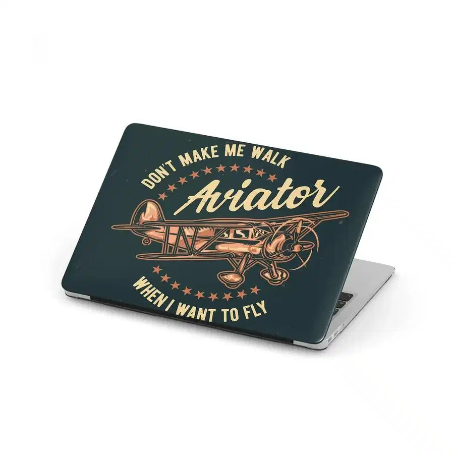 Don't Make me Walk When I want To Fly aviation design on MacBook case for MacBook.