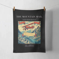 Thumbnail for VINTAGE G4038 - The Mountain Mail - Designed Towels design on black