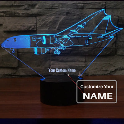Beautiful Boeing 787 Dreamliner aviation themed 3D night lamp, premium acrylic with LED.