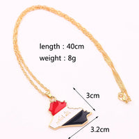 Thumbnail for Iraq Map Flag Necklace - view 2