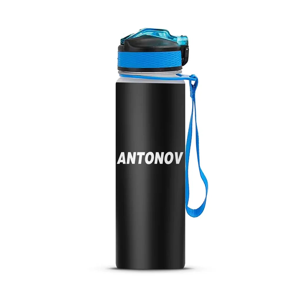 Antonov & Text Sports aviation design on sport kettle, insulated bottle with sport spout.