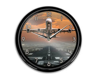 Thumbnail for Aircraft Departing from RW30 aviation themed wall clock, premium wood and metal.