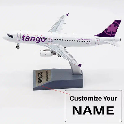 Side view of Tango Air Canada C-FLSF Airbus A320 Airplane Model (1/200 Scale) aviation special-edition big-scale model aircra.