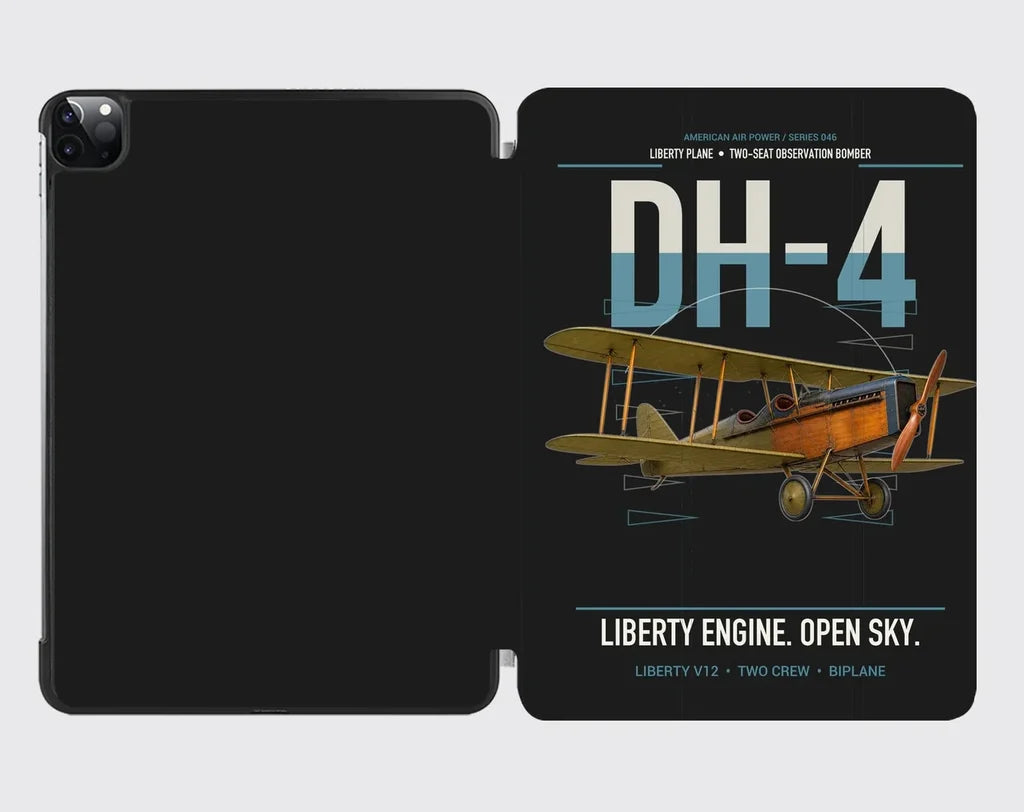 Airco DH-4 Liberty Plane design on black ipad tablet case