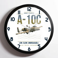 Thumbnail for A-10C Thunderbolt II design on white framed wall clock