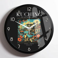 Thumbnail for KUCHING - Poster - Wall Clock Framed - Black