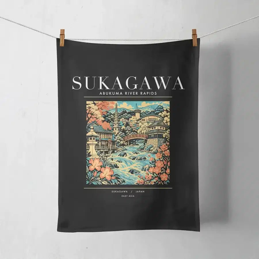 SUKAGAWA - Poster - Towel - Black