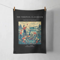 Thumbnail for VINTAGE G4366 - The Tidepool Classroom - Designed Towels design on black