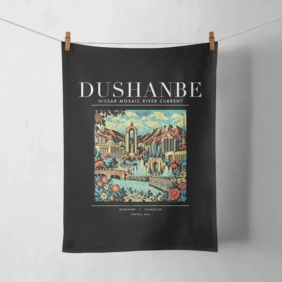 DUSHANBE - Poster - Towel - Black