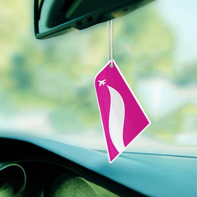 Swoop Airlines Car aviation design on scented aviation-themed paper car air freshener.