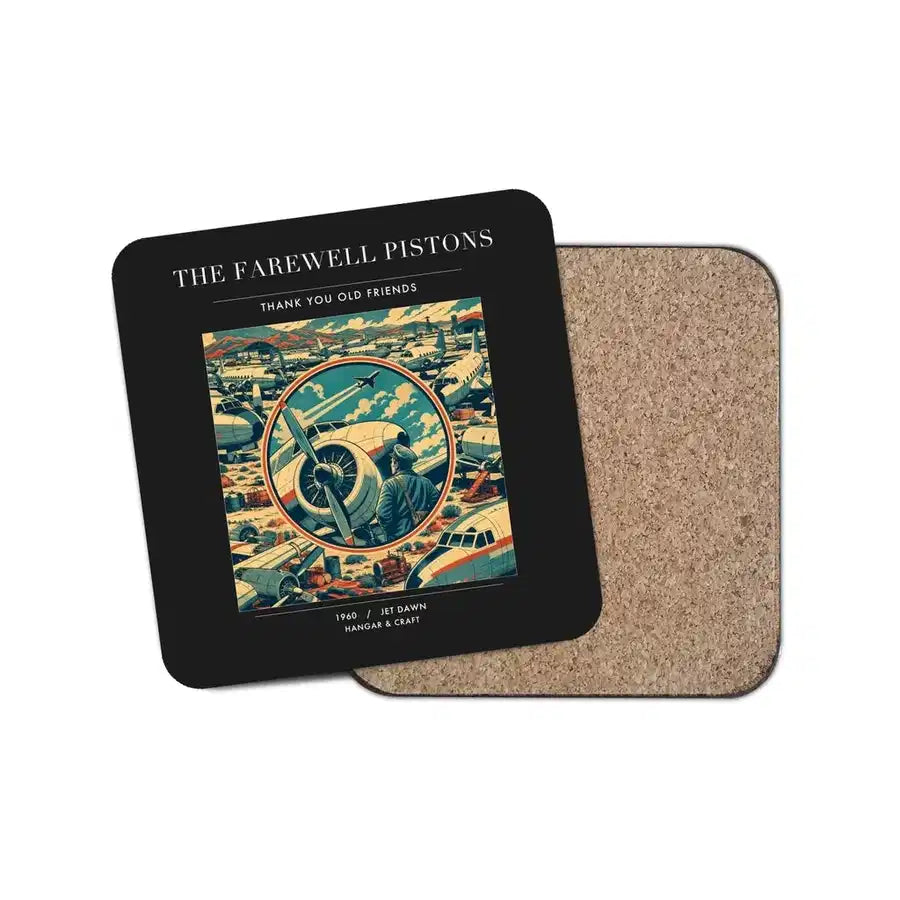 The Farewell Pistons - Designed Coasters design on black 1-piece