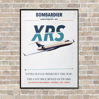 Thumbnail for Bombardier Global Express XRS vertical canvas print - framed - white background