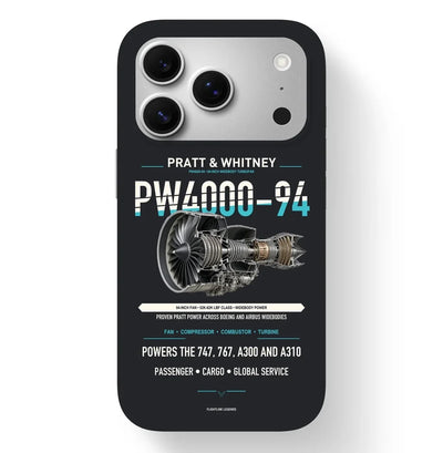 PW4000-94 Case design on black iphone case