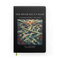 Thumbnail for VINTAGE G4274 - The River Delta Maze - Designed Notebooks design on black