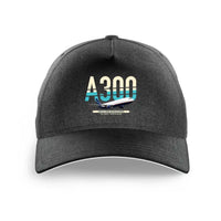 Thumbnail for Airbus A300F4-203 design on black printed hat
