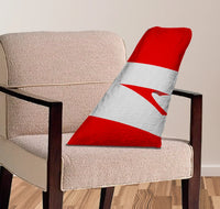 Thumbnail for Austrian Airlines aviation design on soft polyester filling aircraft tail pillow.