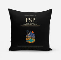 Thumbnail for Palm Springs International Airport (PSP) design on black pillow