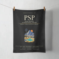 Thumbnail for Palm Springs International Airport (PSP) design on black towel
