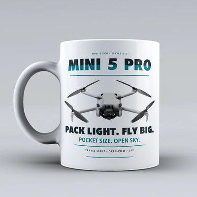 Mini 5 Pro Mug design on white dji