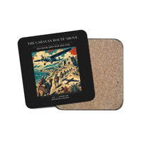 Thumbnail for The Caravan Route Above - Designed Coasters design on black 1-piece