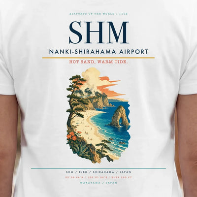 Nanki-Shirahama Airport (SHM) double-side t-shirt design close-up cover