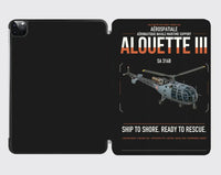 Thumbnail for Aérospatiale SA 316B Alouette III design on black ipad tablet case